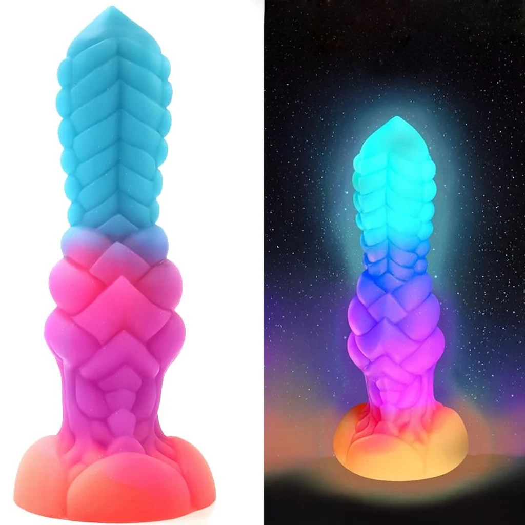 glowing fantasy dragon scales dildo